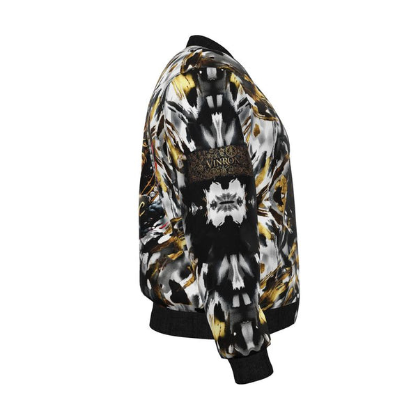 Mens Reversible Silk Bomber Jacket