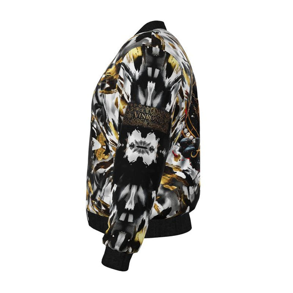 Mens Reversible Silk Bomber Jacket