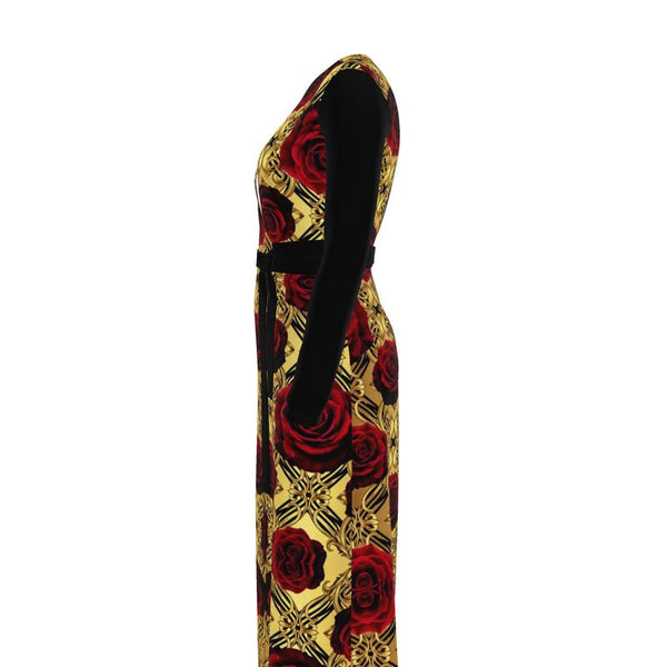 Vinrons Rosen Struktur Wickelkleid