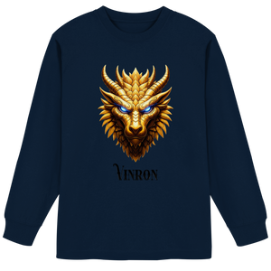 Vinron Dragon with Vinron  - Organic Heavy Oversized Longsleeve T-Shirt