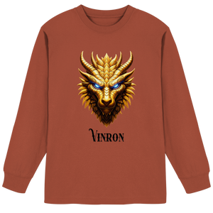 Vinron Dragon with Vinron  - Organic Heavy Oversized Longsleeve T-Shirt